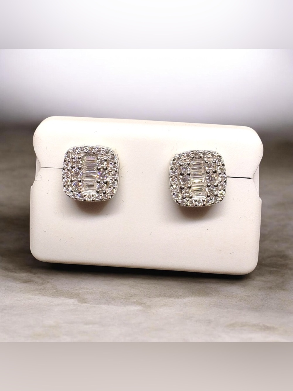 Moisannite 1CTW Sterling Silver Screw Back Stud Earrings